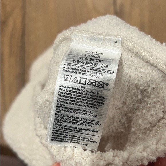 Cozy Cream Sherpa Pullover with Pink Accents - Picture 6 of 6